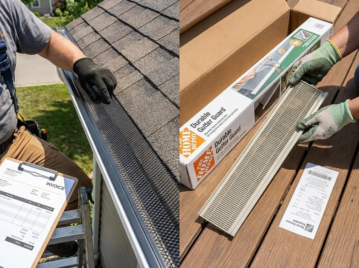 Professional Installation vs DIY Cost Reality — gutter guards installation cost