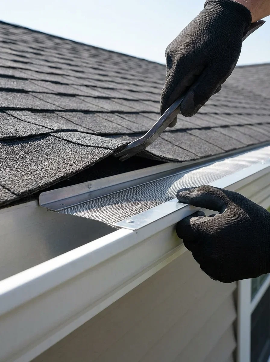 Installing Gutter Guards Under Shingles: What Pros Do Differently