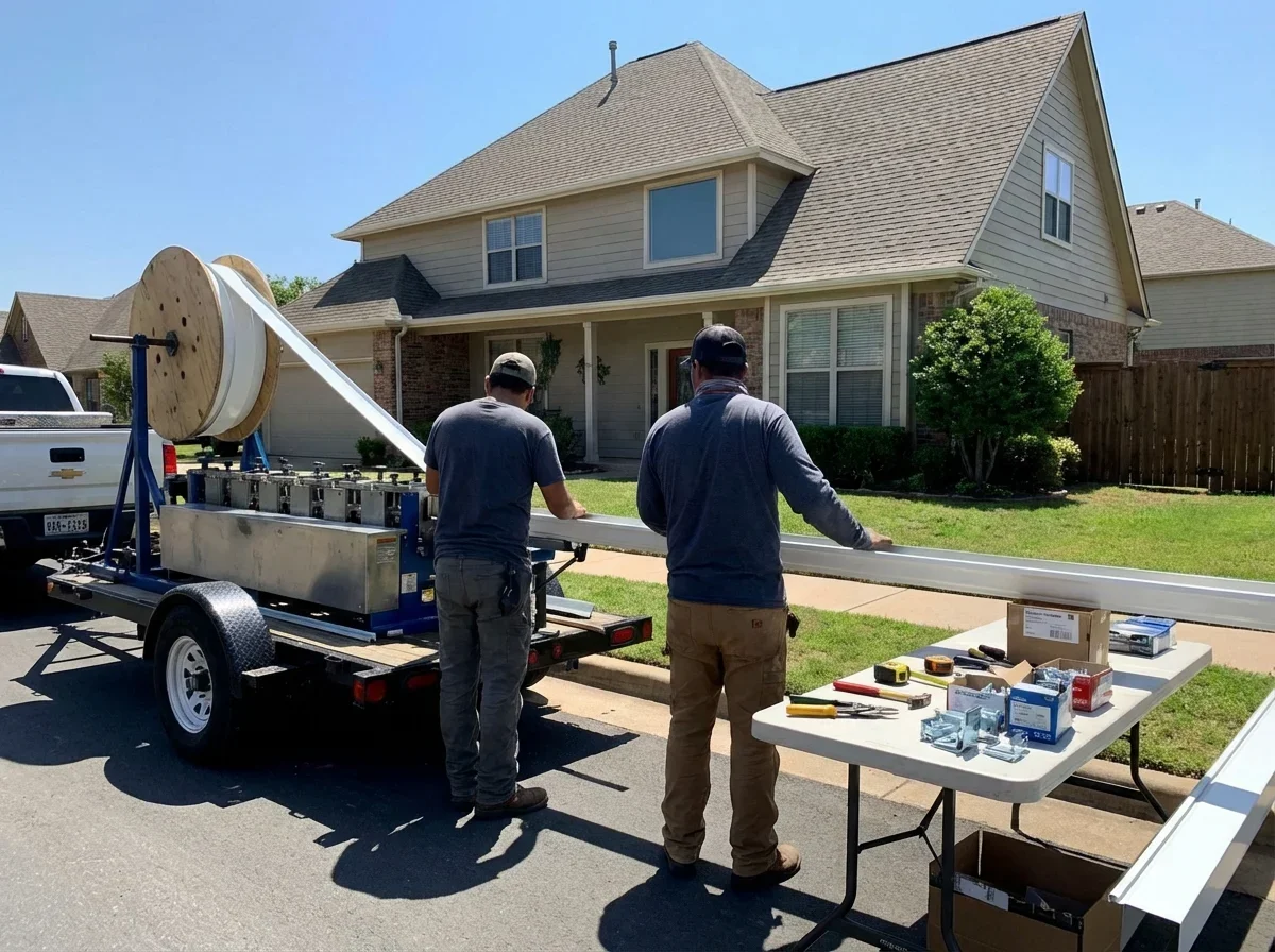 How On-Site Seamless Gutter Fabrication Works — seamless gutters near me