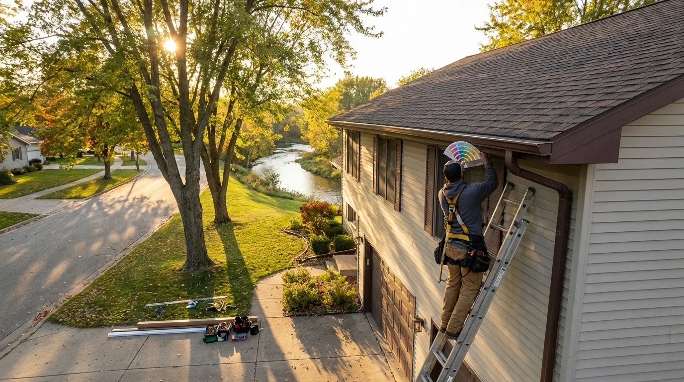 Professional gutter color matching