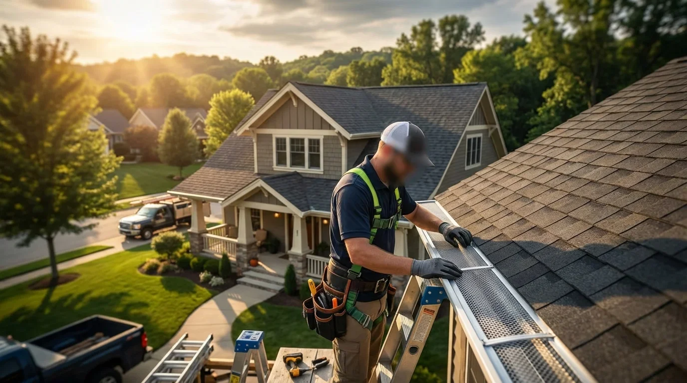 Professional gutter guard installation