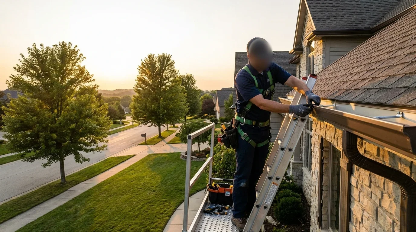 Professional gutter hanger replacement