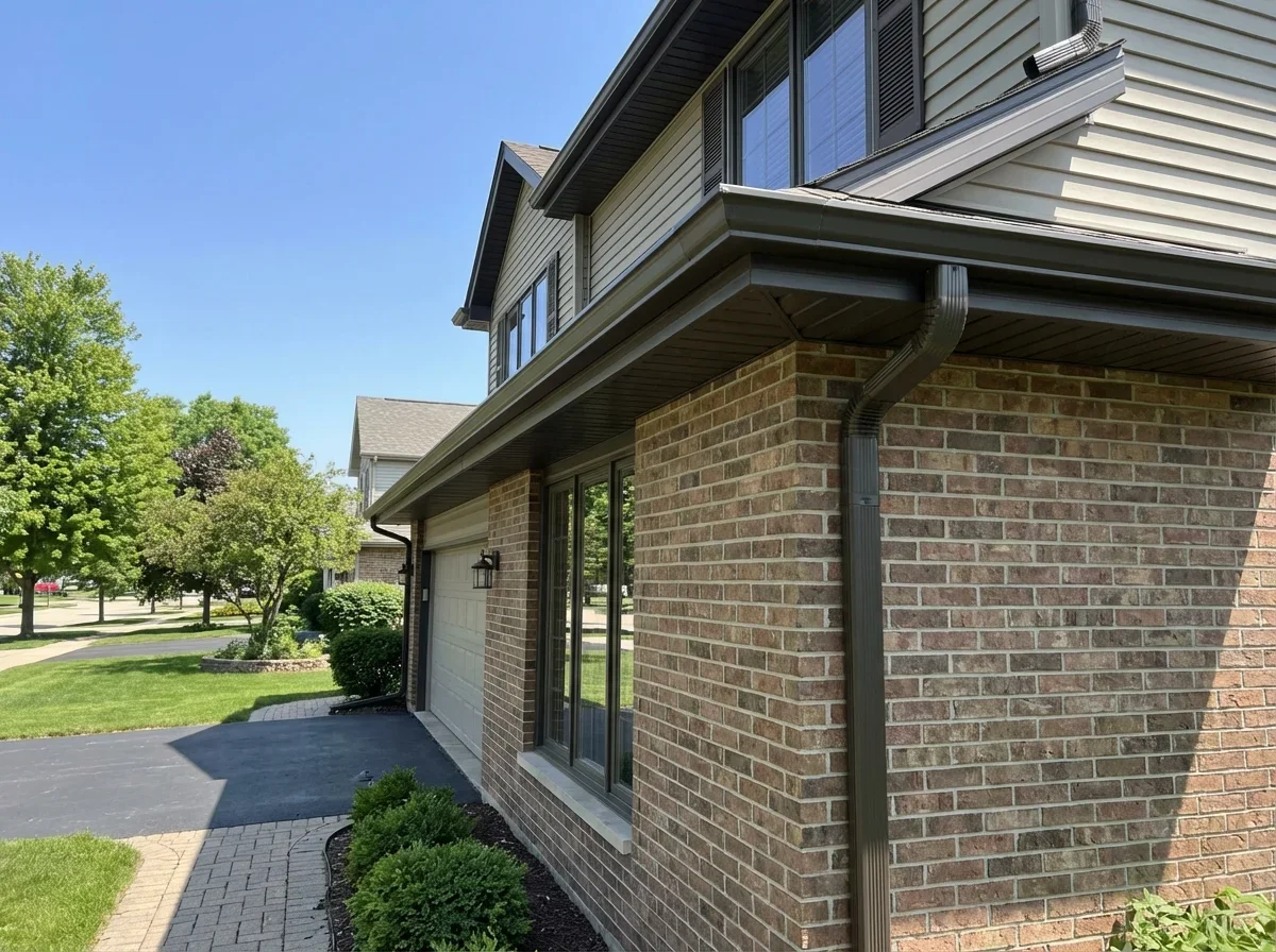 Seamless aluminum gutters expertly installed, protecting homes from water damage now