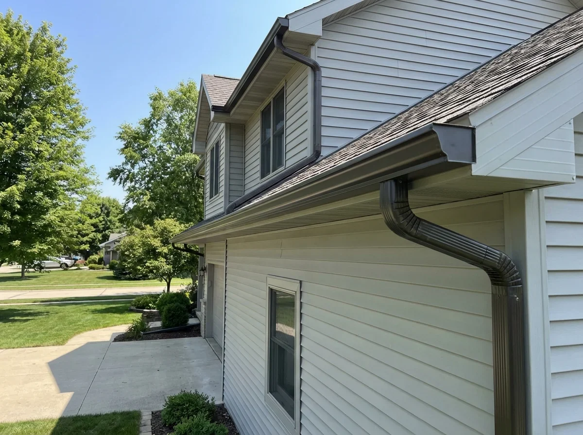 Half Round Gutters — freshly completed professional half round gutters