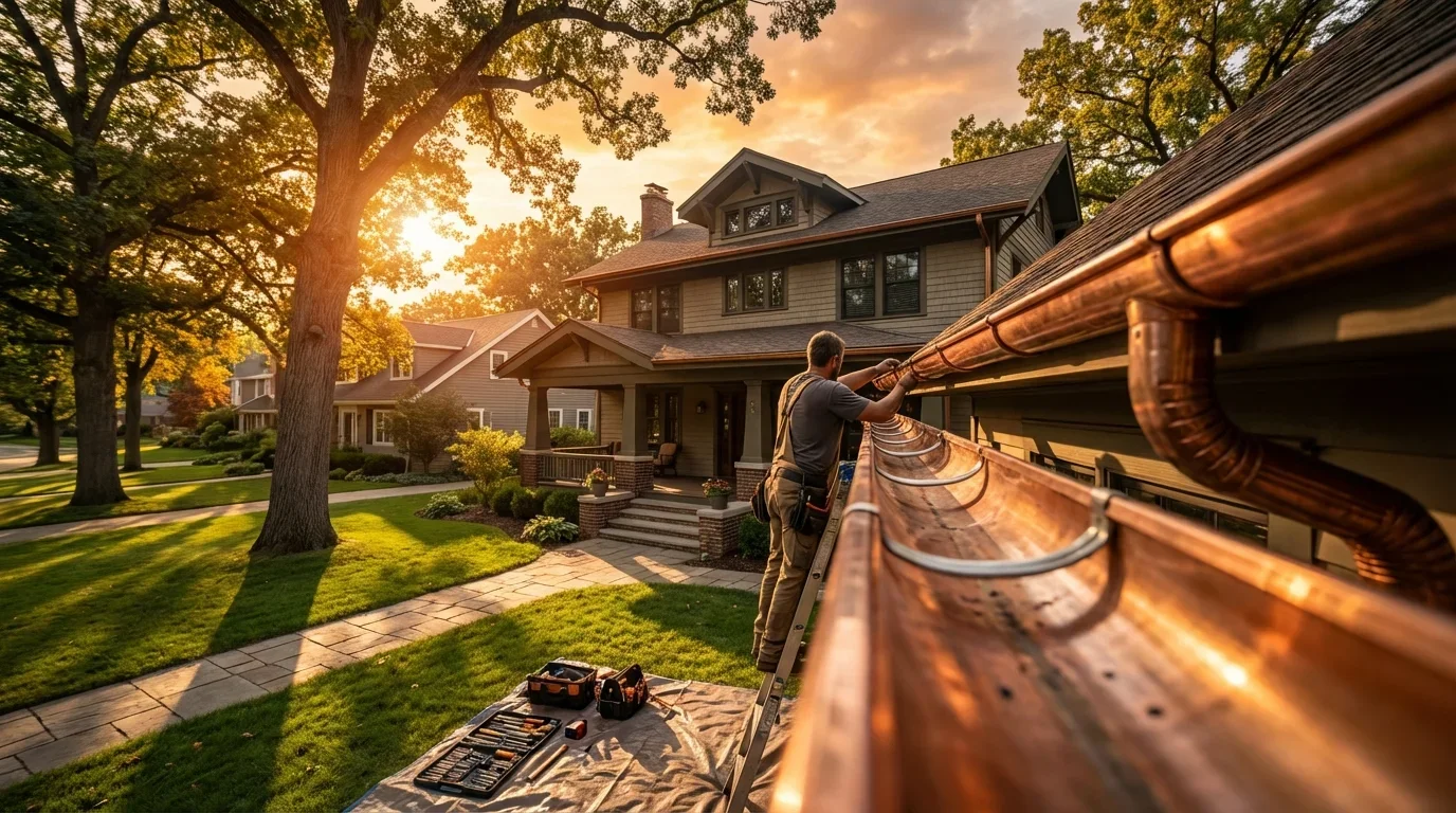 Professional half round gutters