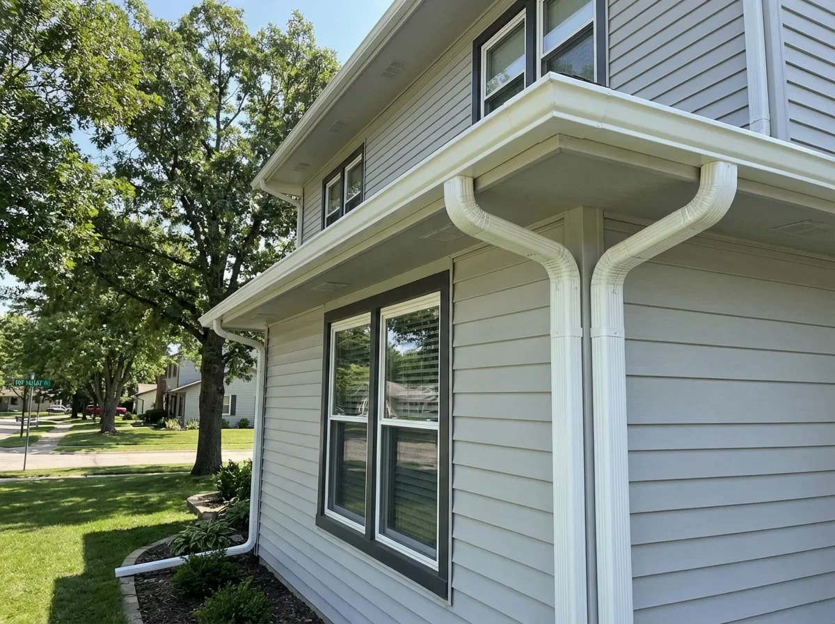 Seamless Gutters — freshly completed professional seamless gutters